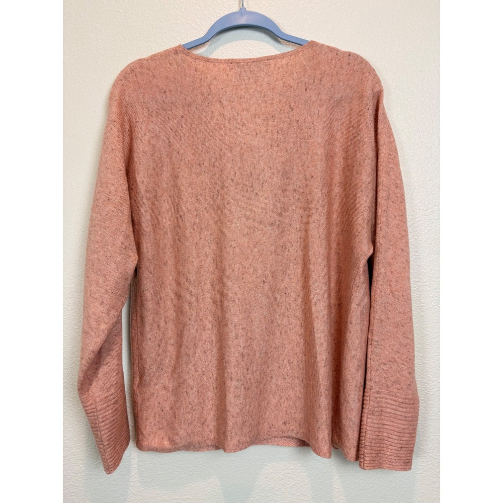 Royal Robbins Cowl Neck Sweater Large Peach Merino Wool Linen Blend Dolman Top - Picture 2 of 9